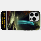 Magische watervallen 's nachts, uniek voor jou Cas Case-Mate iPhone Case (Achterkant (horizontaal))