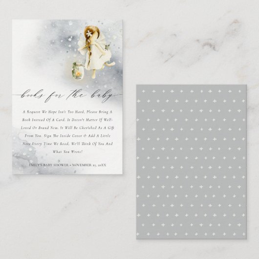 Magische Waterverf — airy Books voor Baby shower Informatiekaartje (Voorkant / Achterkant)