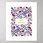 Magische Waterverf Burgundy Garden Moederdag Folie Afdrukken (Voorkant)