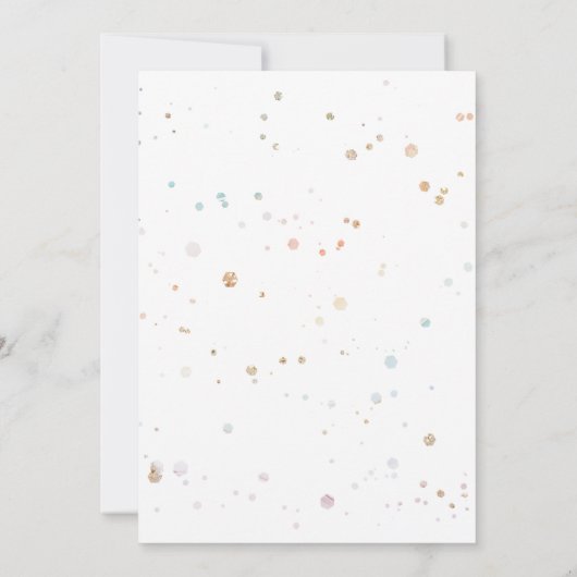 Magische Waterverf Eenhoorn 1e Verjaardag Kaart (Achterkant)