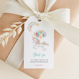 Magische Waterverf eenhoorn dank u gunst Cadeaulabel