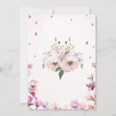 Magische Waterverf Eenhoorn Verjaardagsuitnodiging Kaart (Achterkant)