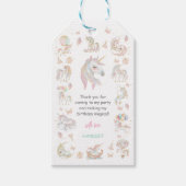 Magische Waterverf eenhoorns dank u gunst Cadeaulabel (Voorkant)