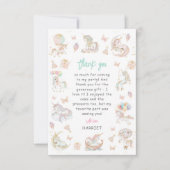 Magische Waterverf eenhoorns elke leeftijd Verjaar Bedankkaart (Voorkant)