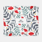 Magische Waterverf Garden Moederdag Fleece Deken (Voorkant (Horizontaal))