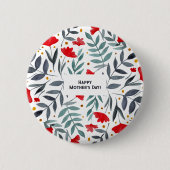 Magische Waterverf Garden Moederdag Ronde Button 5,7 Cm (Voorkant)