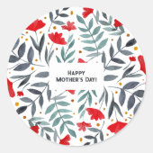 Magische Waterverf Garden Moederdag Ronde Sticker (Voorkant)