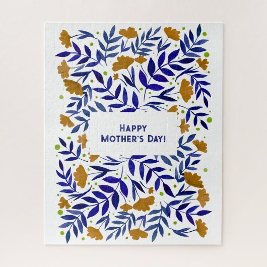 Magische Waterverf Gele tuin Moederdag Legpuzzel (Verticaal)