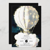 Magische Waterverf Hete Luchtballon Verjaardag Kaart (Voorkant / Achterkant)