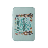 Magische Waterverf "Ik zweer plechtig" Badmat (Voorkant Verticaal)