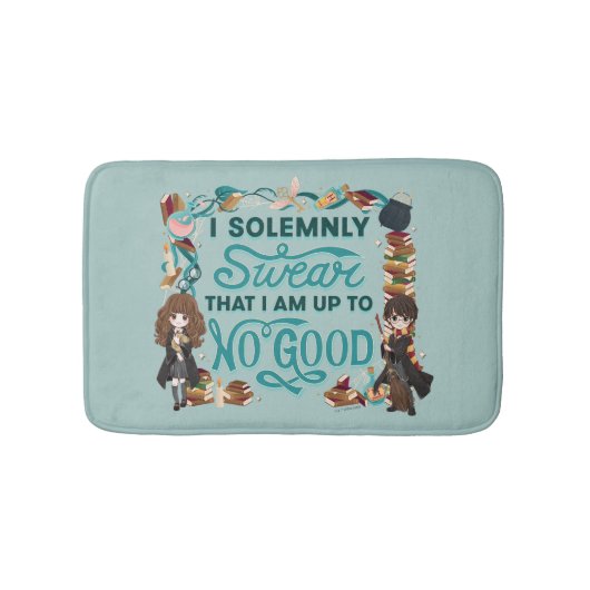 Magische Waterverf "Ik zweer plechtig" Badmat (Voorkant)