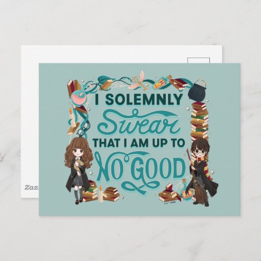 Magische Waterverf "Ik zweer plechtig" Briefkaart (Voorkant / Achterkant)