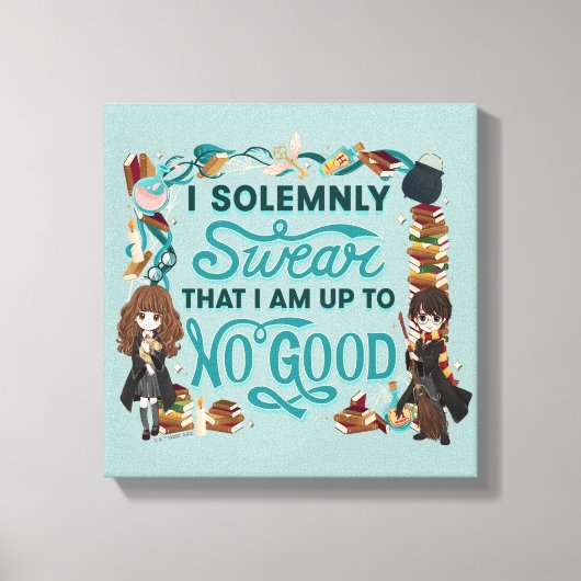Magische Waterverf "Ik zweer plechtig" Canvas Afdruk (Voorkant)