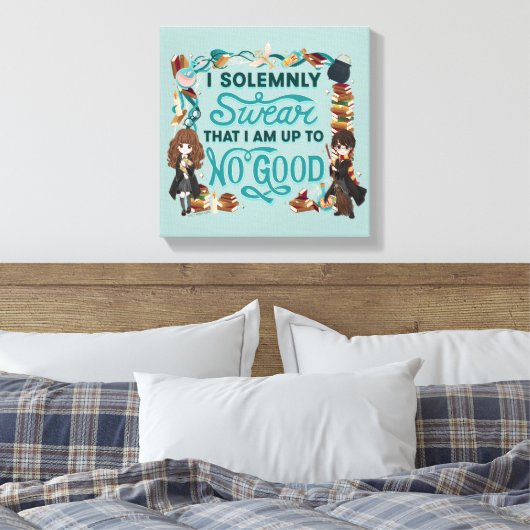 Magische Waterverf "Ik zweer plechtig" Canvas Afdruk (Insitu (Slaapkamer))