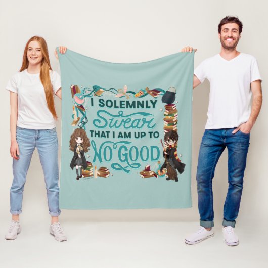 Magische Waterverf "Ik zweer plechtig" Fleece Deken (In situ)