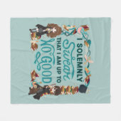 Magische Waterverf "Ik zweer plechtig" Fleece Deken (Voorkant (Horizontaal))