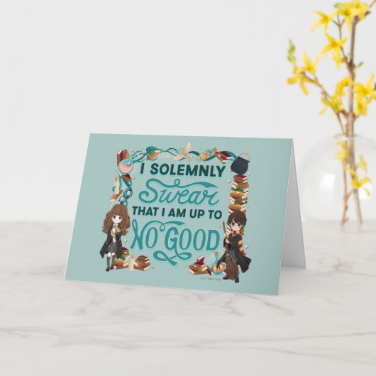 Magische Waterverf "Ik zweer plechtig" Kaart (Gele Bloem)