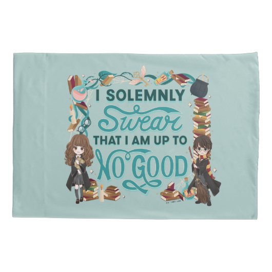 Magische Waterverf "Ik zweer plechtig" Kussensloop (Achterkant)