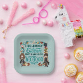 Magische Waterverf "Ik zweer plechtig" Papieren Bordje (Feest)