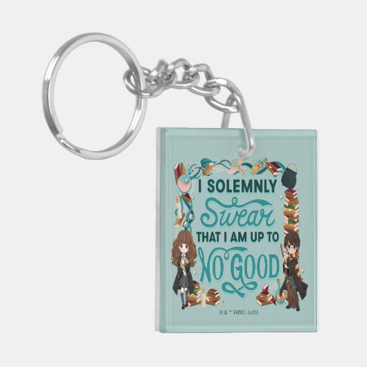 Magische Waterverf "Ik zweer plechtig" Sleutelhanger (Voorkant Links)