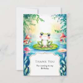 Magische Waterverf Kikker Verjaardag Bedankkaart