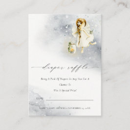 Magische Waterverf Luierlade Raffle Baby shower Informatiekaartje