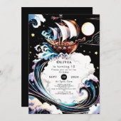 Magische Waterverf Matey Pirate Verjaardag Kaart (Voorkant / Achterkant)