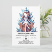 Magische Waterverf Prinses Verjaardag Kaart (Staand voorkant)