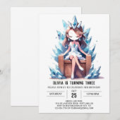 Magische Waterverf Prinses Verjaardag Kaart (Voorkant / Achterkant)