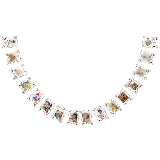 Magische Waterverf Schattige 1e verjaardag lievehe Vlaggetjes (Alle)