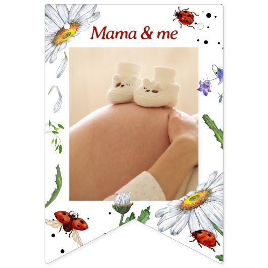 Magische Waterverf Schattige 1e verjaardag lievehe Vlaggetjes (Tweede vlag)