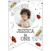 Magische Waterverf Schattige 1e verjaardag lievehe Vlaggetjes (Eerste vlag)