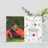 Magische Waterverf Schattige 2e Verjaardag Meisje  Kaart (Staand voorkant)