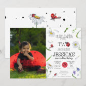 Magische Waterverf Schattige 2e Verjaardag Meisje  Kaart (Voorkant / Achterkant)