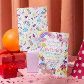 Magische Waterverf Schattige Eenhoorn Verjaardagsm Kaart