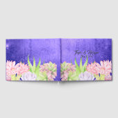 Magische Waterverf Succulenten Paarse bruiloft Gastenboek (Volledig)