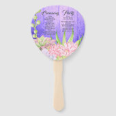 Magische Waterverf Succulenten Paarse bruiloft Handwaaier (Achterkant)