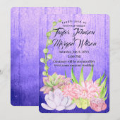 Magische Waterverf Succulents Virtual Wedding Kaart (Voorkant / Achterkant)