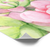 Magische Waterverf Succulents Weddenschap Welkom Poster (Hoek)