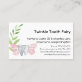 Magische Waterverf Tandenfee Tandarts Visitekaartje (Achterkant)