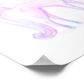 Magische Waterverf Unicorn Art Poster (Hoek)