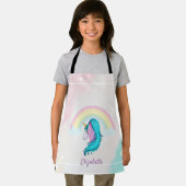 Magische Waterverf Unicorn, regenboog, sterren Schort (Insitu)