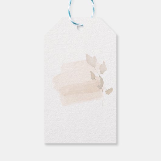 Magische Waterverf Wildbloem Tuin Dank u Cadeaulabel (Achterkant)