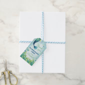 Magische Waterverf Zeemeermin Verjaardagsgunst Tag Cadeaulabel (Met Touw)