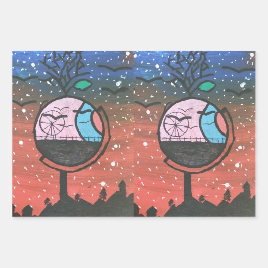 Magische wereld inpakpapier vel (Voorkant 2)