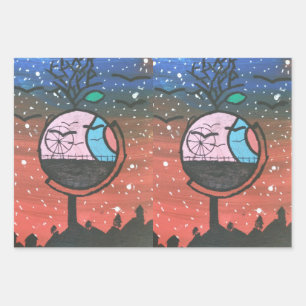 Magische wereld inpakpapier vel