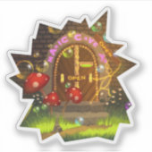 Magische wereld open fantasie sticker op maat gesn (Voorkant)