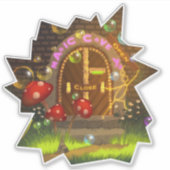 Magische Wereld Sticker Helder Kleurrijk (Voorkant)