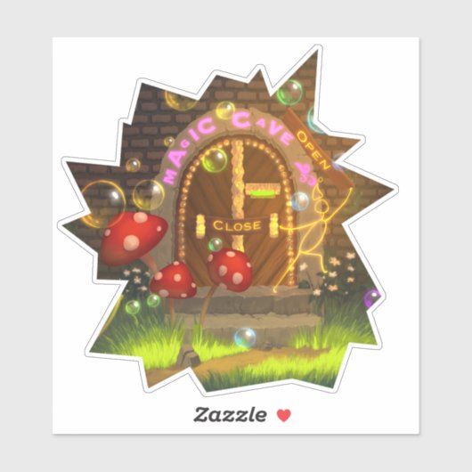 Magische Wereld Sticker Helder Kleurrijk (Vel)