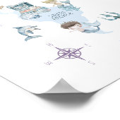 Magische Wereld Zee, Meerminnen, Ridders, Wereldka Poster (Hoek)